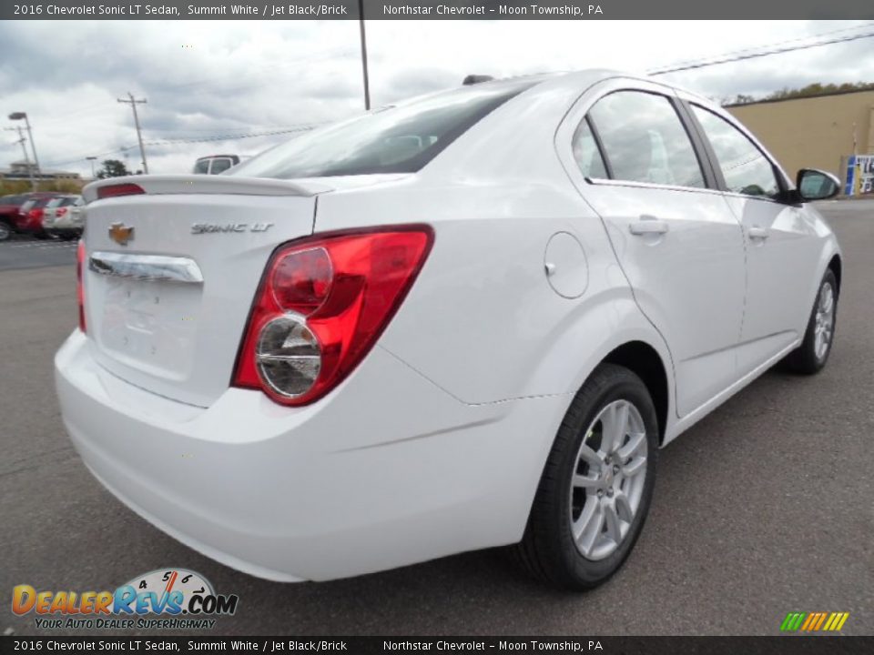 2016 Chevrolet Sonic LT Sedan Summit White / Jet Black/Brick Photo #6