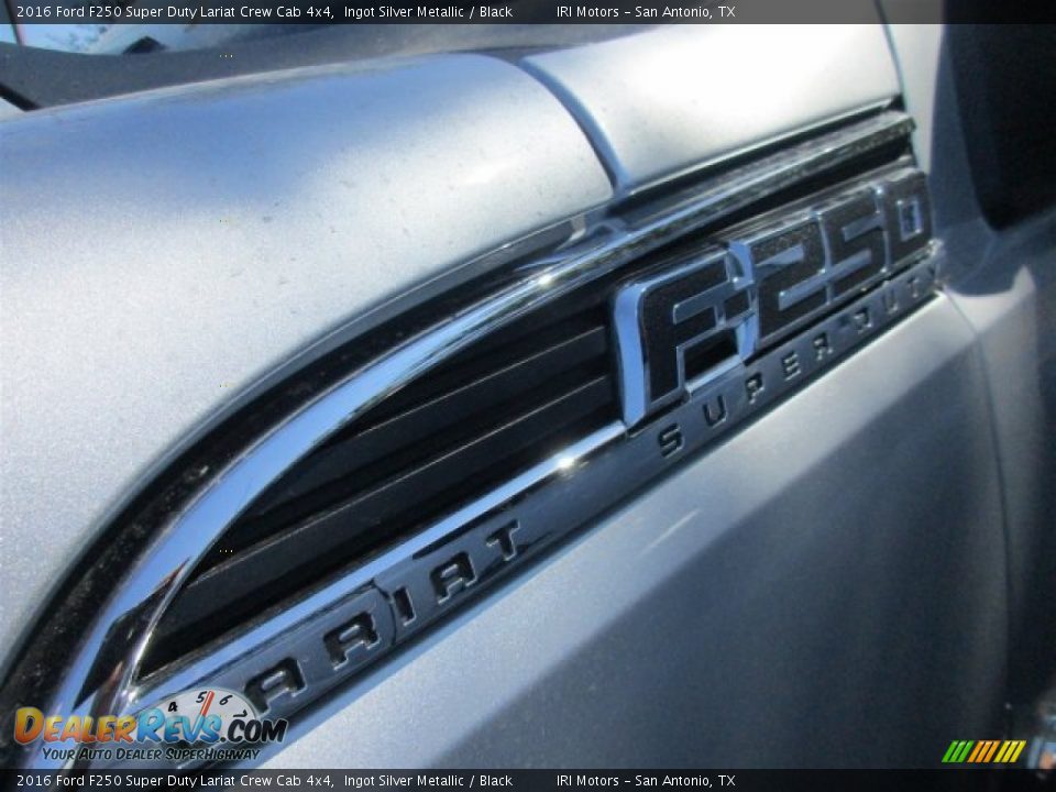 2016 Ford F250 Super Duty Lariat Crew Cab 4x4 Ingot Silver Metallic / Black Photo #3