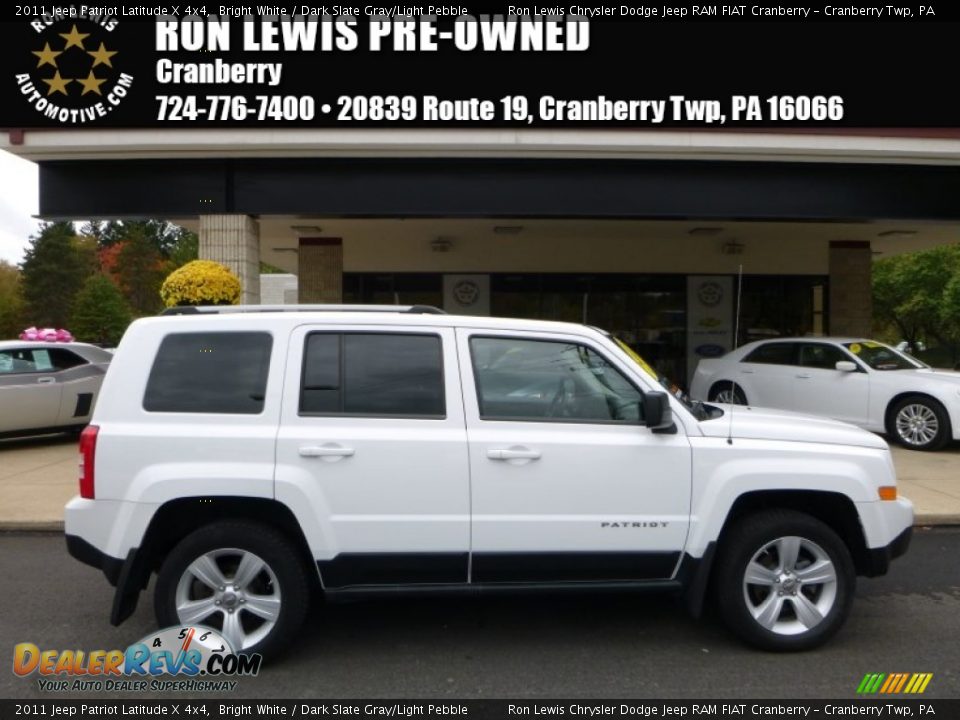 2011 Jeep Patriot Latitude X 4x4 Bright White / Dark Slate Gray/Light Pebble Photo #1