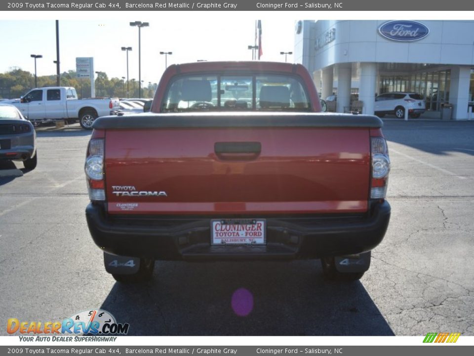 2009 Toyota Tacoma Regular Cab 4x4 Barcelona Red Metallic / Graphite Gray Photo #4