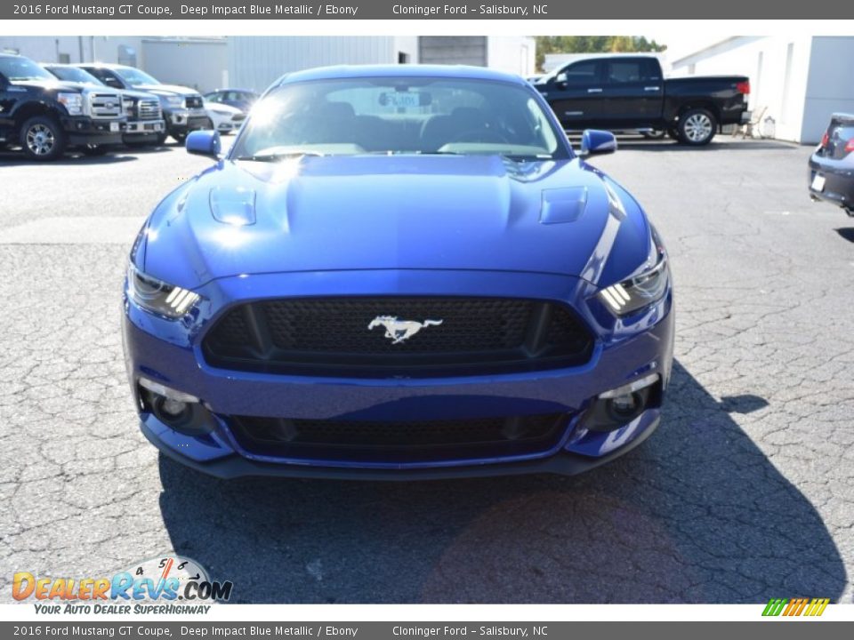 2016 Ford Mustang GT Coupe Deep Impact Blue Metallic / Ebony Photo #4