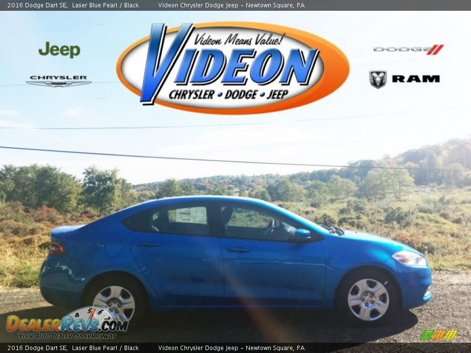 2016 Dodge Dart SE Laser Blue Pearl / Black Photo #1