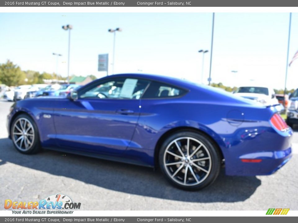 2016 Ford Mustang GT Coupe Deep Impact Blue Metallic / Ebony Photo #18