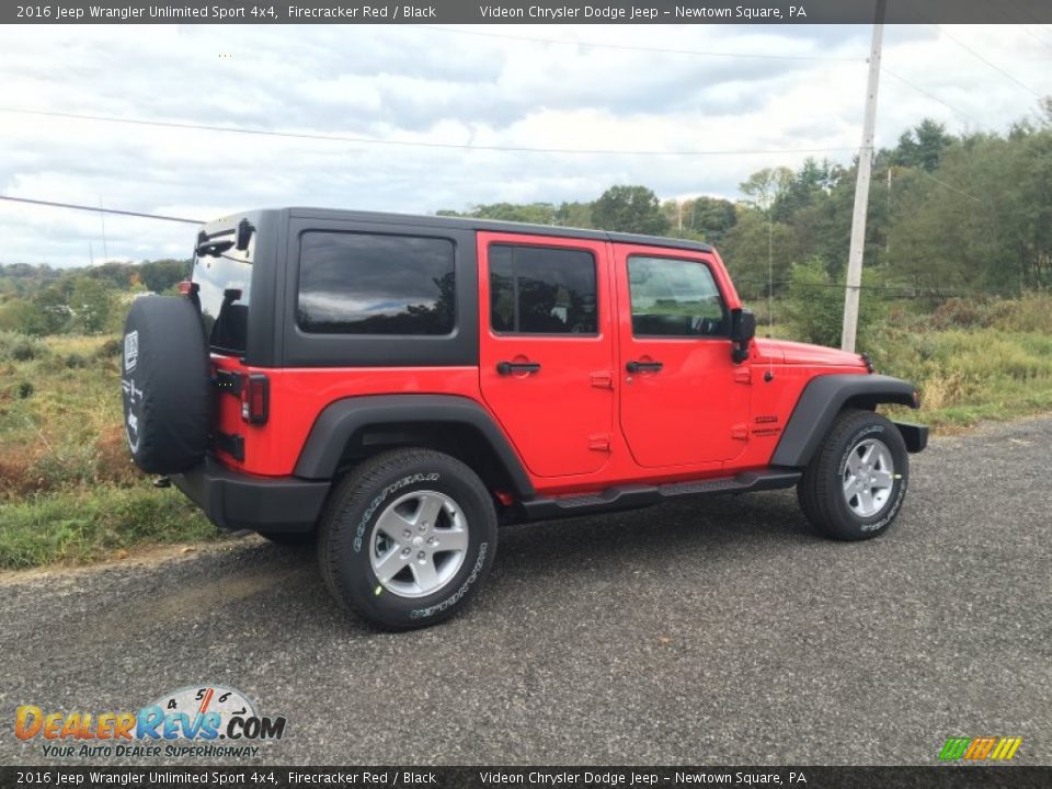 2016 Jeep Wrangler Unlimited Sport 4x4 Firecracker Red / Black Photo #3