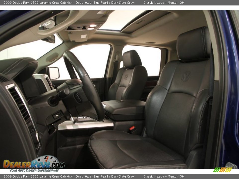 2009 Dodge Ram 1500 Laramie Crew Cab 4x4 Deep Water Blue Pearl / Dark Slate Gray Photo #6