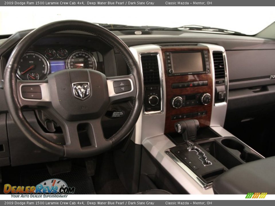 2009 Dodge Ram 1500 Laramie Crew Cab 4x4 Deep Water Blue Pearl / Dark Slate Gray Photo #7