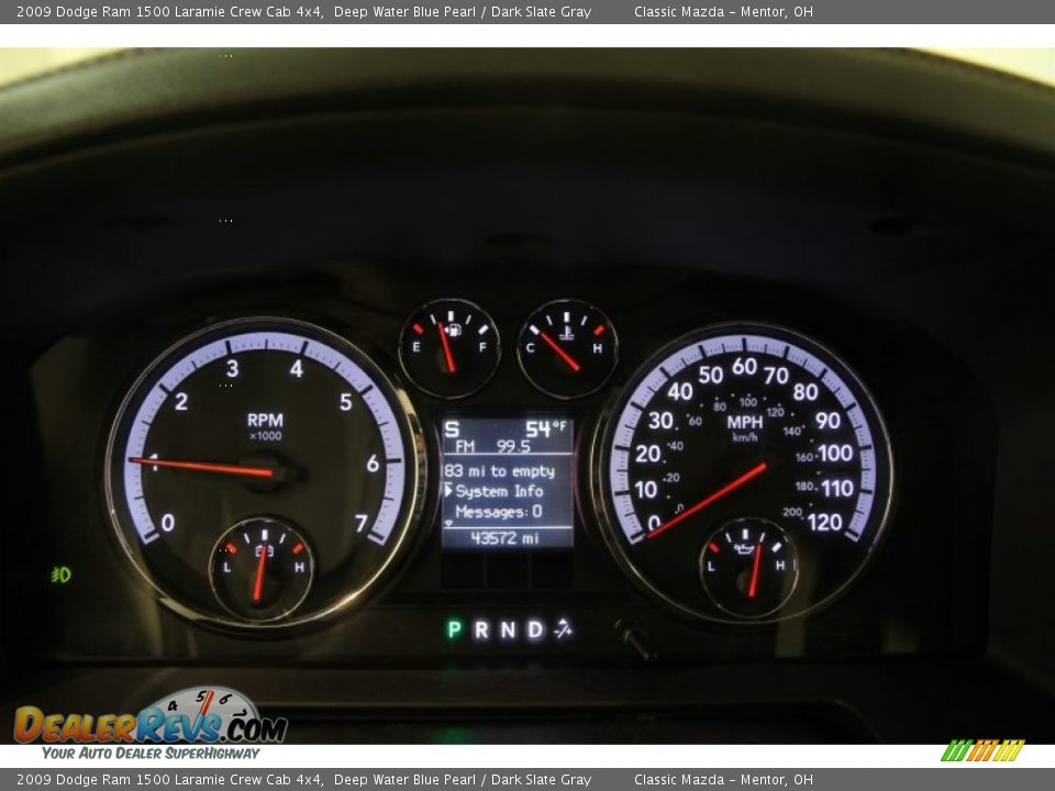 2009 Dodge Ram 1500 Laramie Crew Cab 4x4 Deep Water Blue Pearl / Dark Slate Gray Photo #9