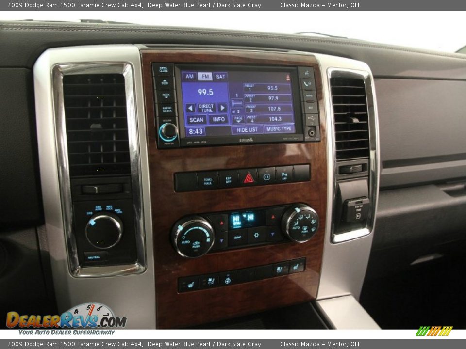 2009 Dodge Ram 1500 Laramie Crew Cab 4x4 Deep Water Blue Pearl / Dark Slate Gray Photo #10