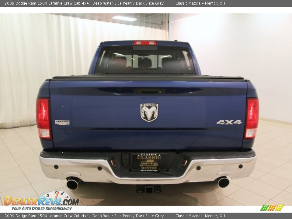 2009 Dodge Ram 1500 Laramie Crew Cab 4x4 Deep Water Blue Pearl / Dark Slate Gray Photo #19
