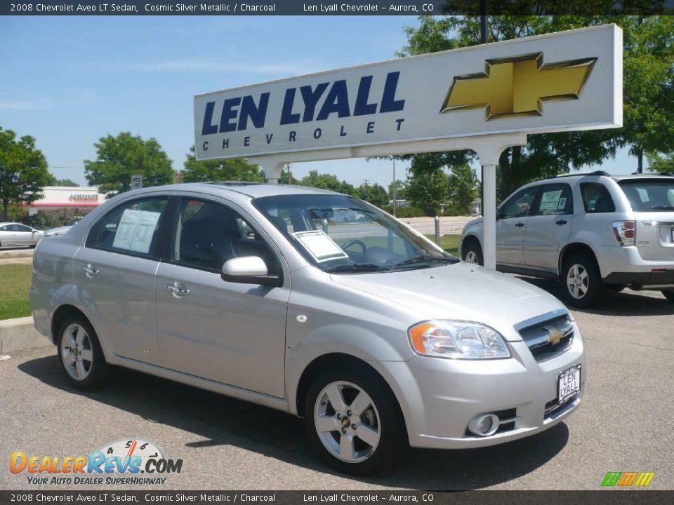 2008 Chevrolet Aveo LT Sedan Cosmic Silver Metallic / Charcoal Photo #1