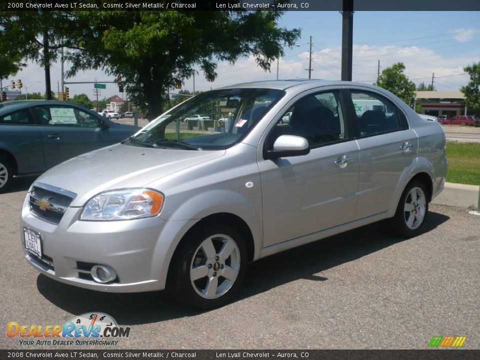 2008 Chevrolet Aveo LT Sedan Cosmic Silver Metallic / Charcoal Photo #3