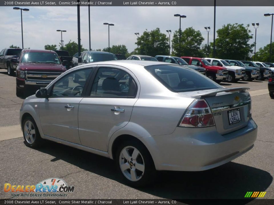 2008 Chevrolet Aveo LT Sedan Cosmic Silver Metallic / Charcoal Photo #4