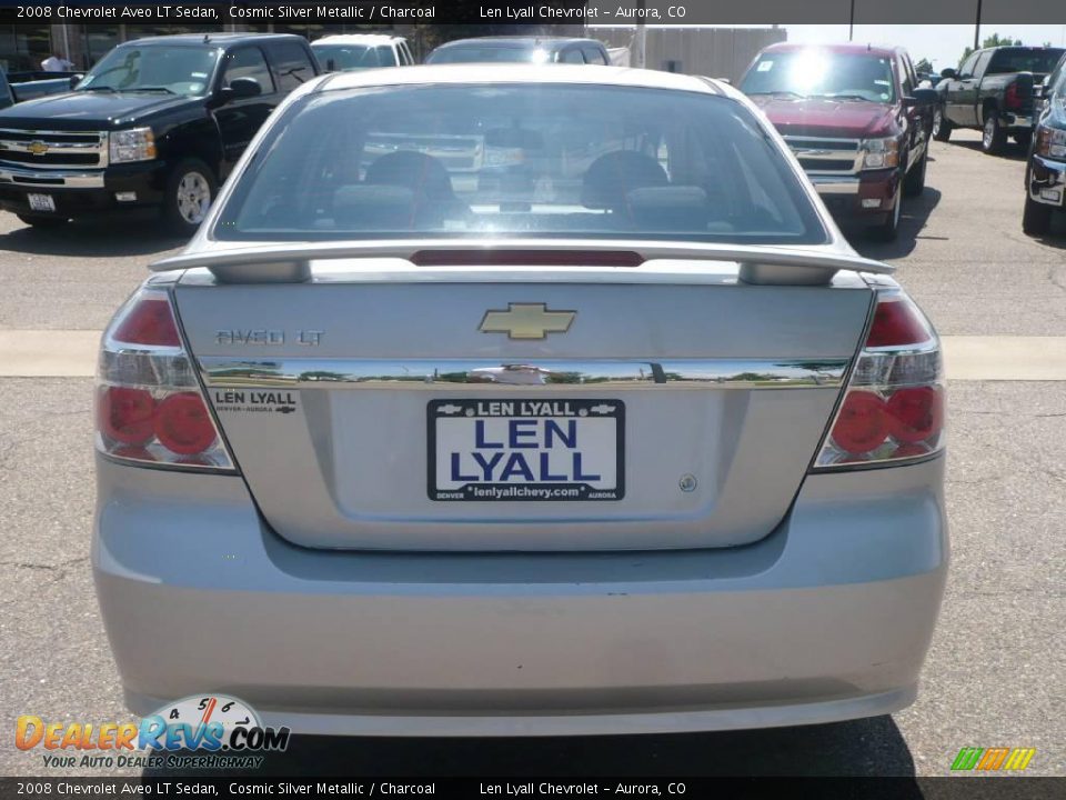 2008 Chevrolet Aveo LT Sedan Cosmic Silver Metallic / Charcoal Photo #5