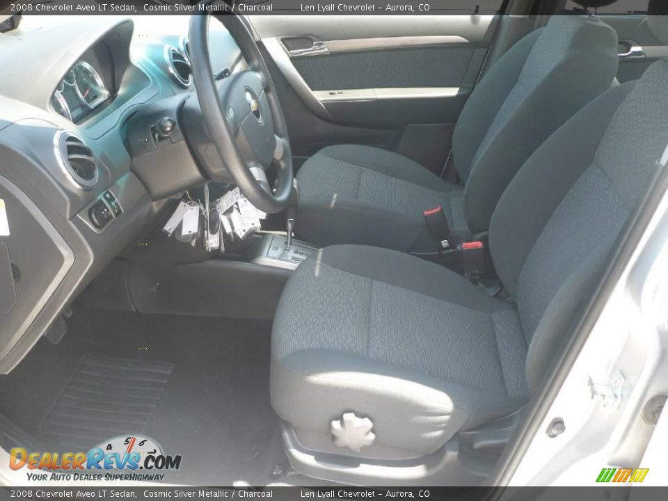 2008 Chevrolet Aveo LT Sedan Cosmic Silver Metallic / Charcoal Photo #9