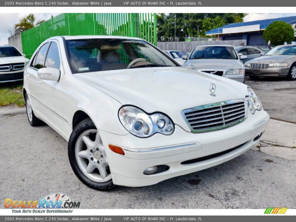 2003 Mercedes-Benz C 240 Sedan Alabaster White / Java Photo #1