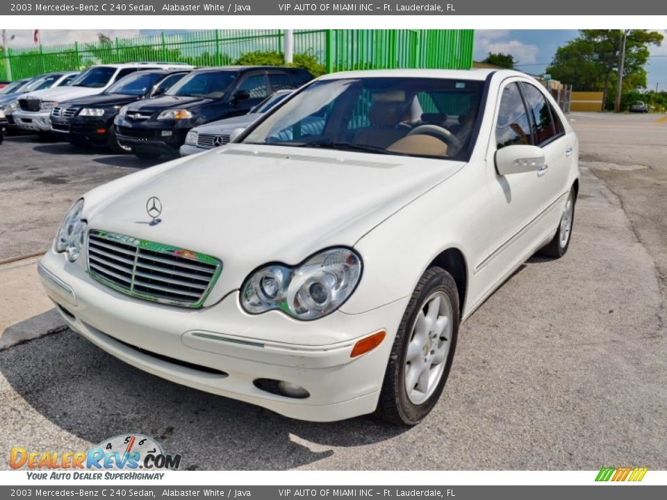 2003 Mercedes-Benz C 240 Sedan Alabaster White / Java Photo #3