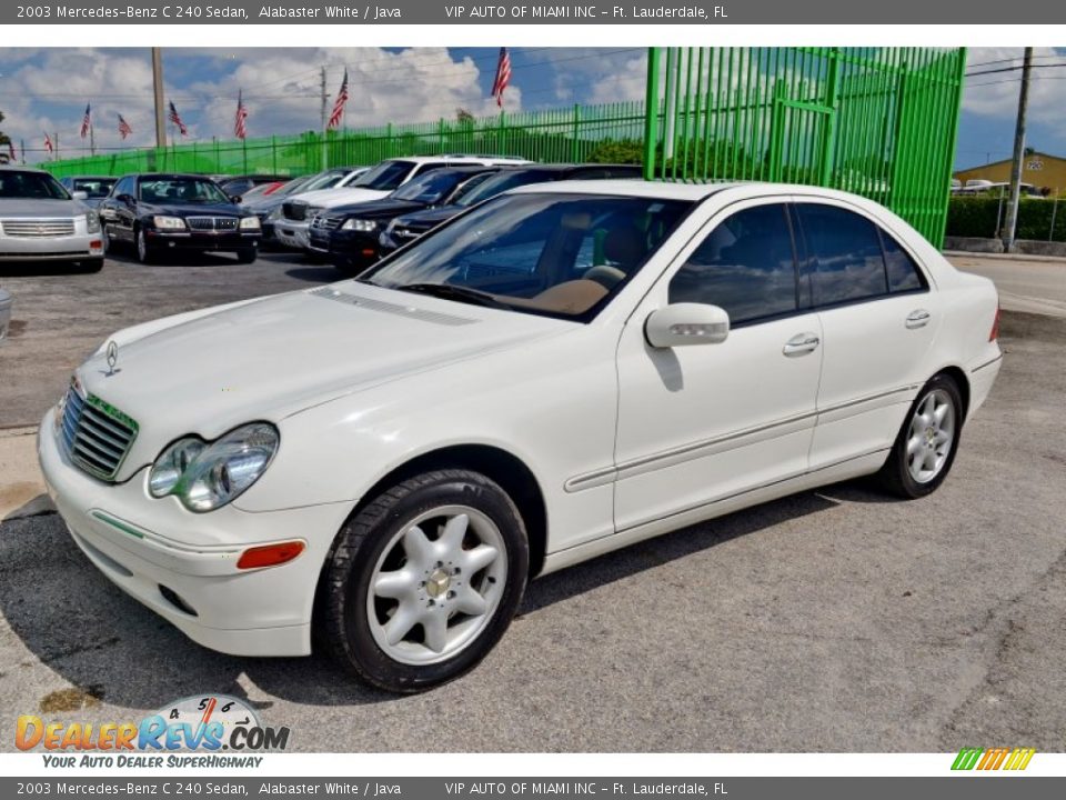 2003 Mercedes-Benz C 240 Sedan Alabaster White / Java Photo #4