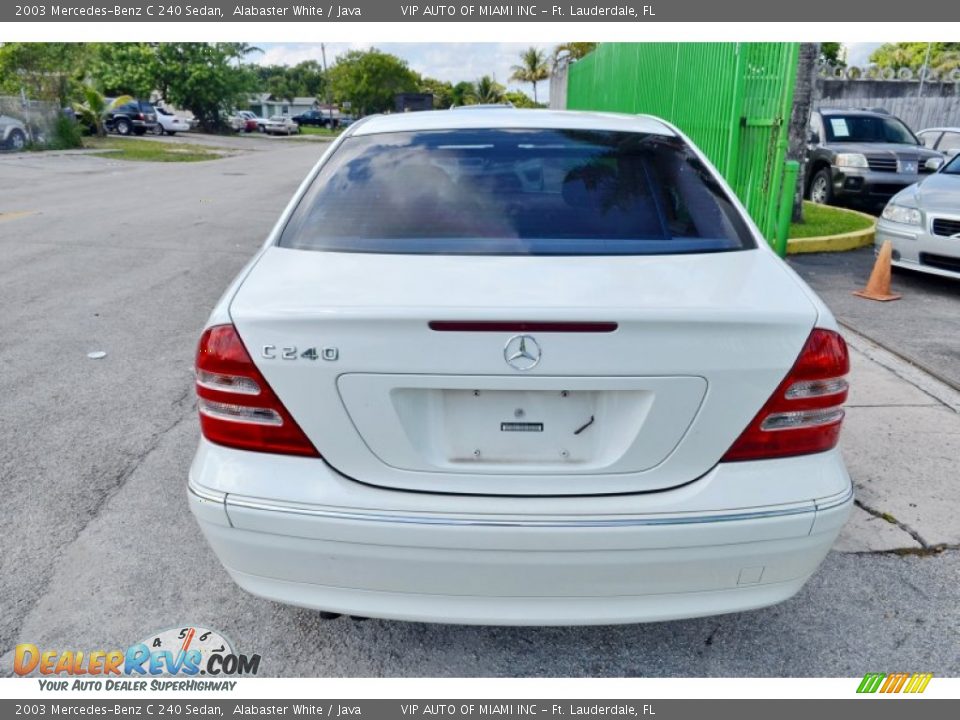 2003 Mercedes-Benz C 240 Sedan Alabaster White / Java Photo #11