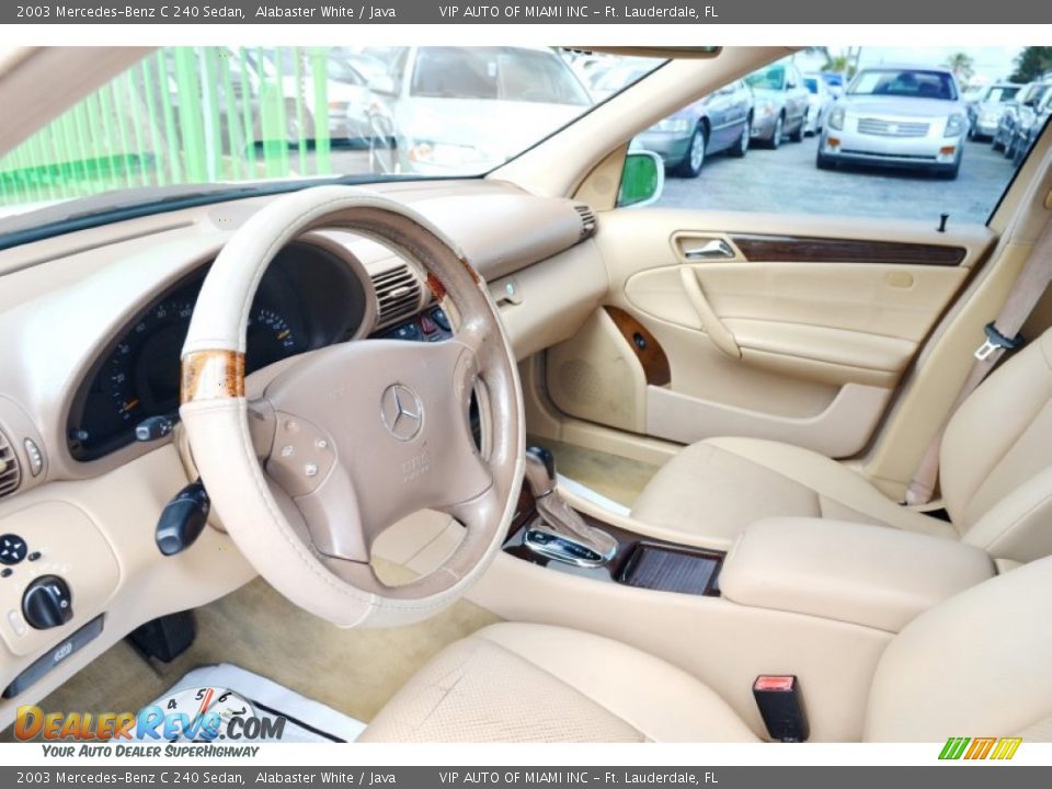2003 Mercedes-Benz C 240 Sedan Alabaster White / Java Photo #18