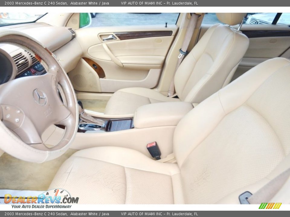 2003 Mercedes-Benz C 240 Sedan Alabaster White / Java Photo #19