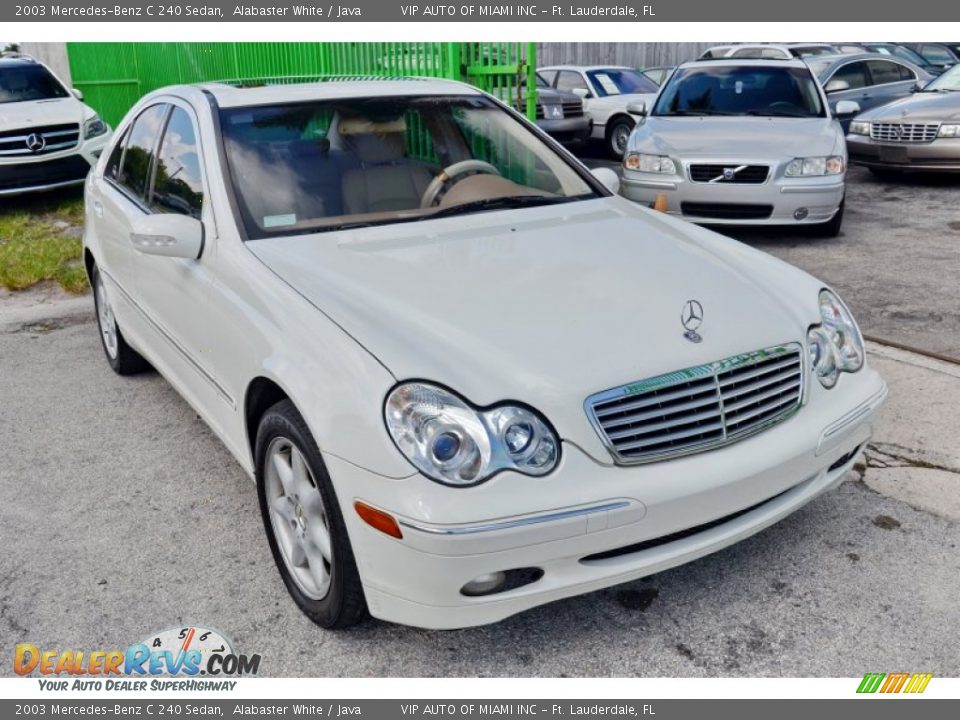 2003 Mercedes-Benz C 240 Sedan Alabaster White / Java Photo #22