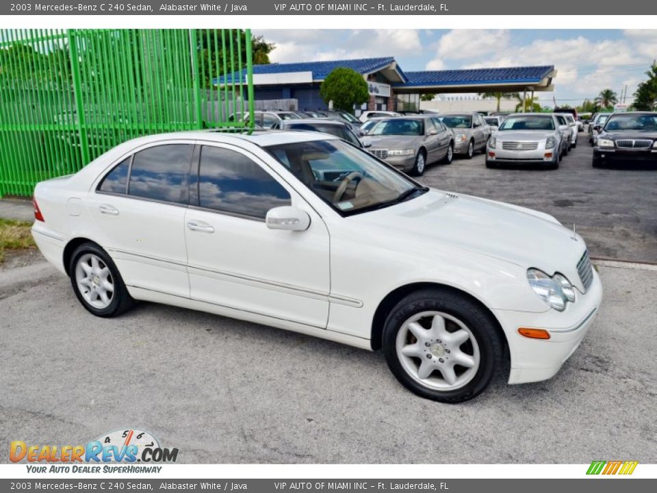 2003 Mercedes-Benz C 240 Sedan Alabaster White / Java Photo #24