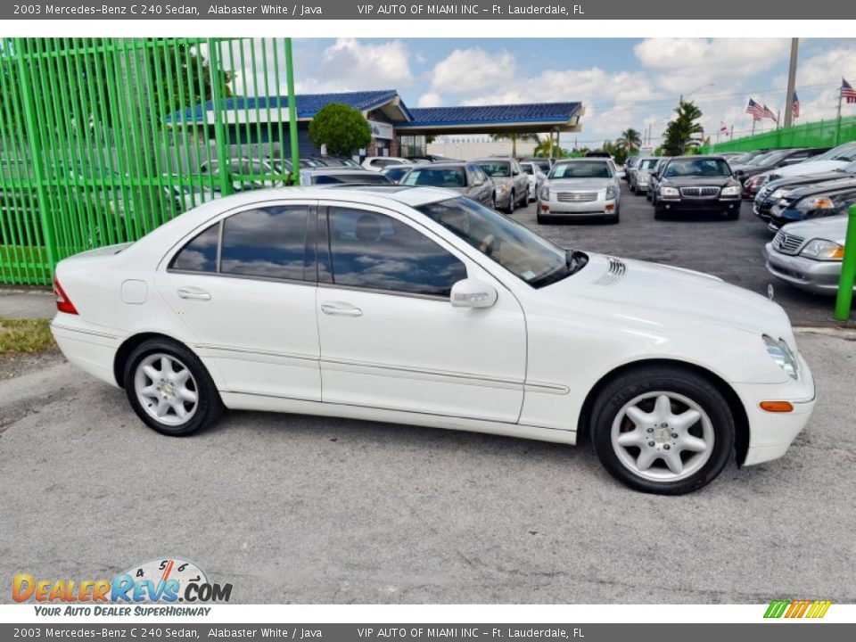 2003 Mercedes-Benz C 240 Sedan Alabaster White / Java Photo #25