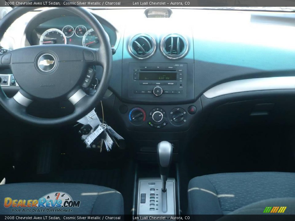 2008 Chevrolet Aveo LT Sedan Cosmic Silver Metallic / Charcoal Photo #15