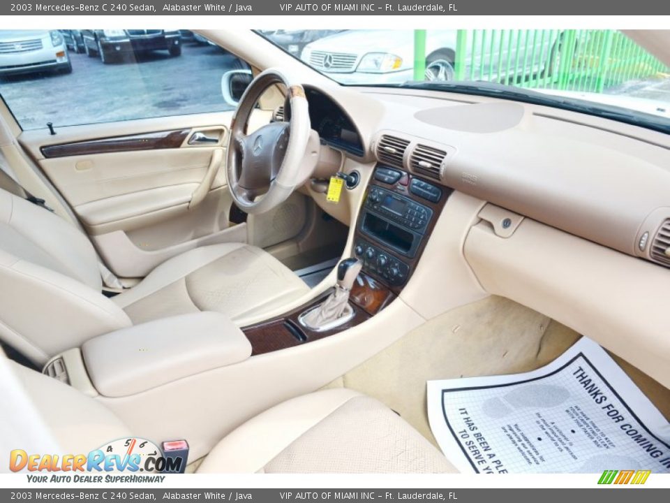 2003 Mercedes-Benz C 240 Sedan Alabaster White / Java Photo #32
