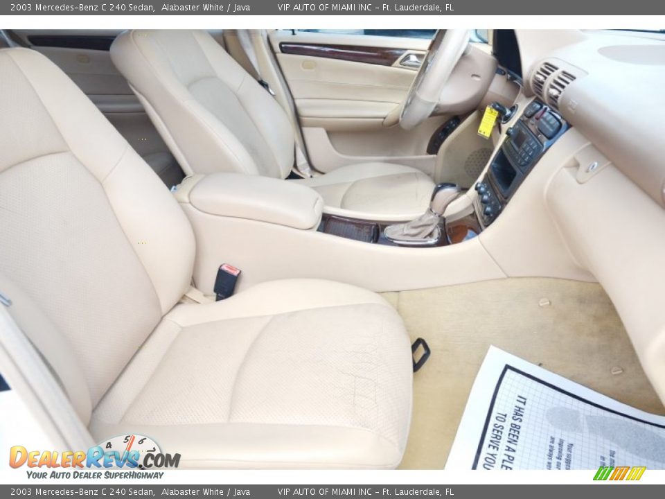2003 Mercedes-Benz C 240 Sedan Alabaster White / Java Photo #33