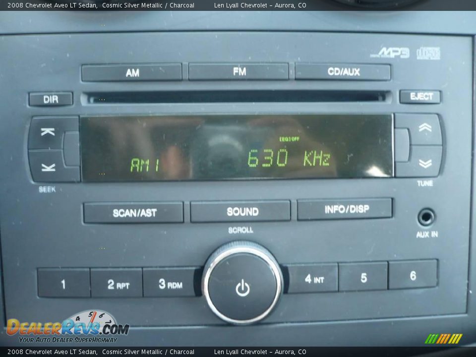 2008 Chevrolet Aveo LT Sedan Cosmic Silver Metallic / Charcoal Photo #21