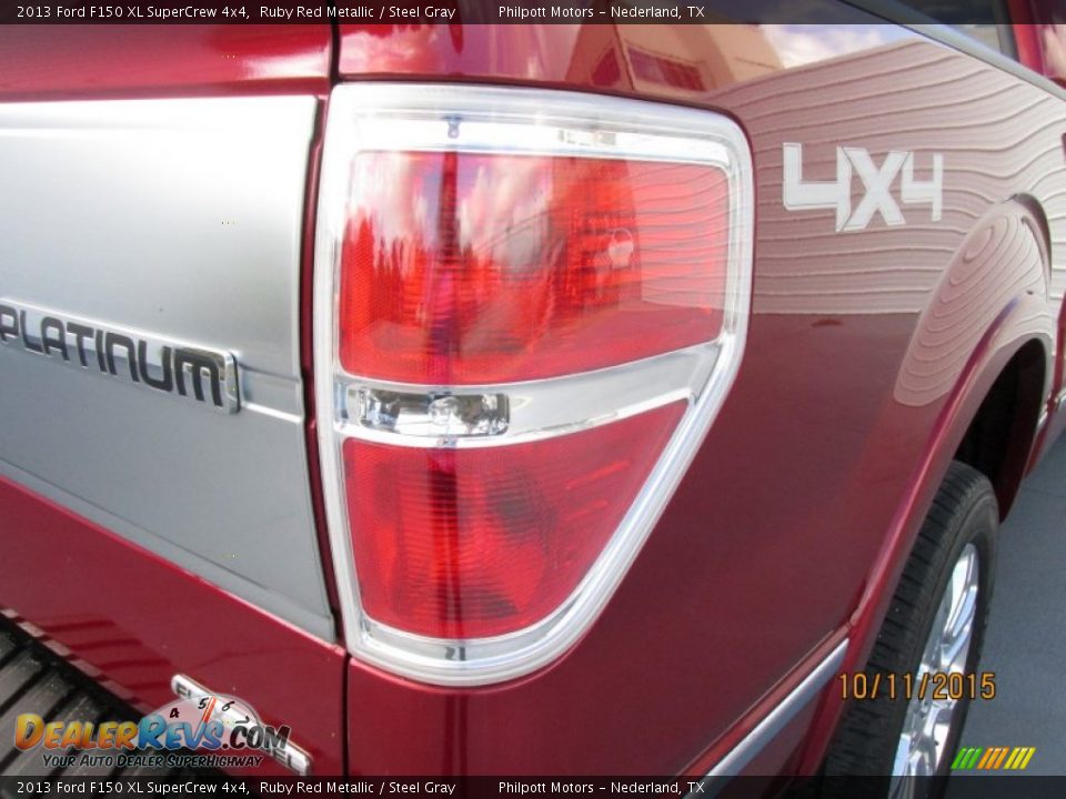 2013 Ford F150 XL SuperCrew 4x4 Ruby Red Metallic / Steel Gray Photo #11