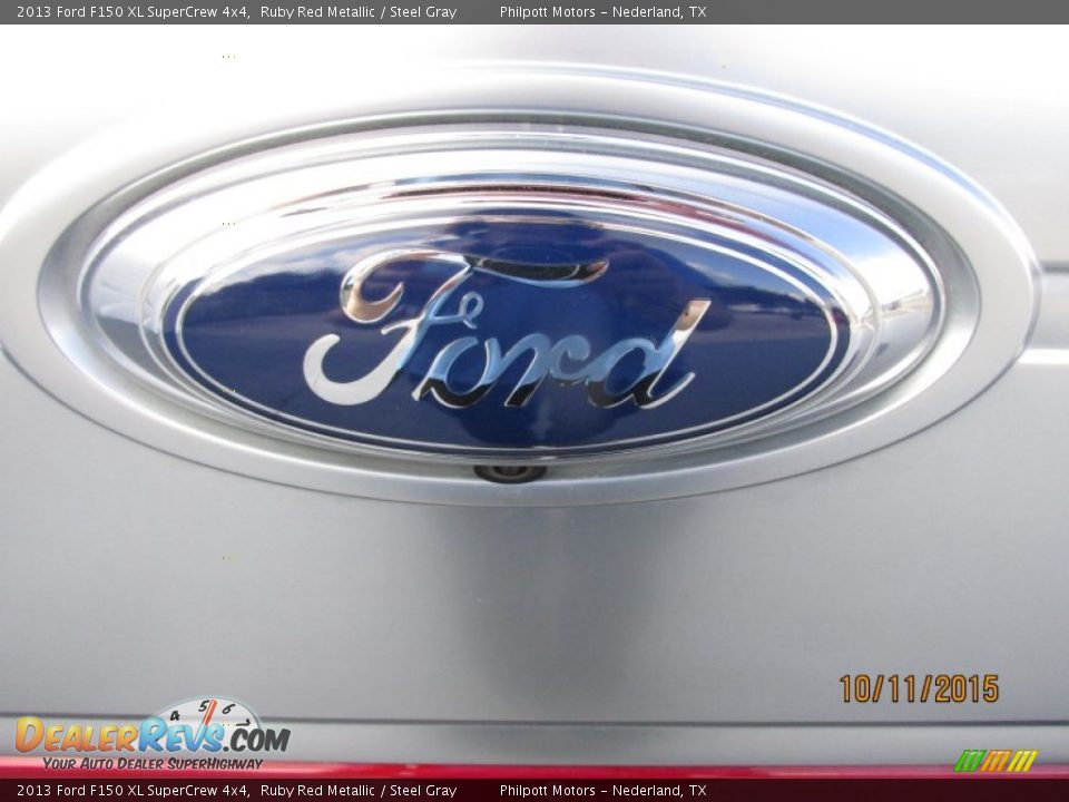 2013 Ford F150 XL SuperCrew 4x4 Ruby Red Metallic / Steel Gray Photo #13