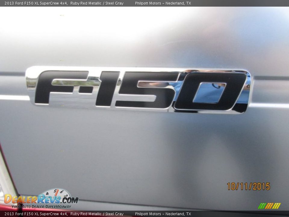 2013 Ford F150 XL SuperCrew 4x4 Ruby Red Metallic / Steel Gray Photo #14