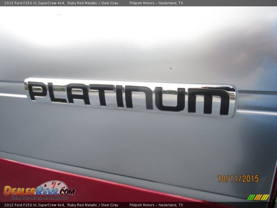 2013 Ford F150 XL SuperCrew 4x4 Ruby Red Metallic / Steel Gray Photo #15