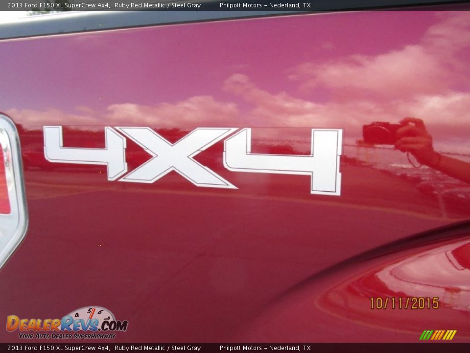 2013 Ford F150 XL SuperCrew 4x4 Ruby Red Metallic / Steel Gray Photo #16