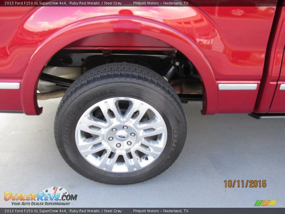 2013 Ford F150 XL SuperCrew 4x4 Ruby Red Metallic / Steel Gray Photo #17
