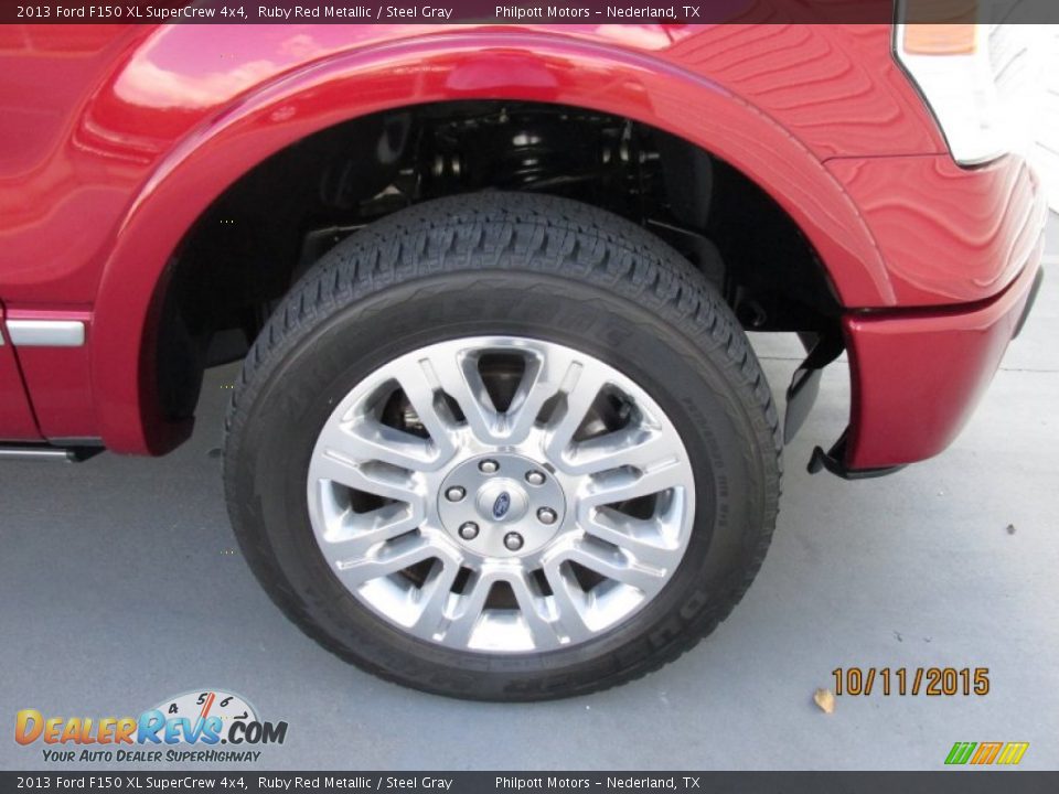2013 Ford F150 XL SuperCrew 4x4 Ruby Red Metallic / Steel Gray Photo #18