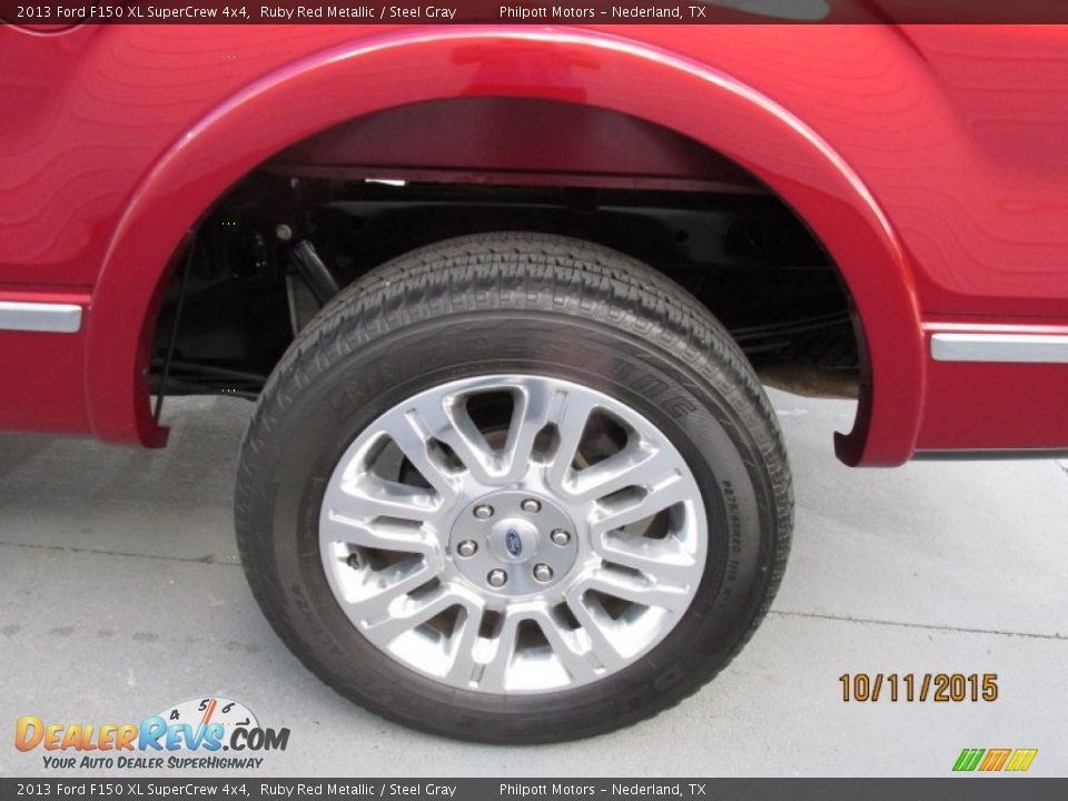2013 Ford F150 XL SuperCrew 4x4 Ruby Red Metallic / Steel Gray Photo #20