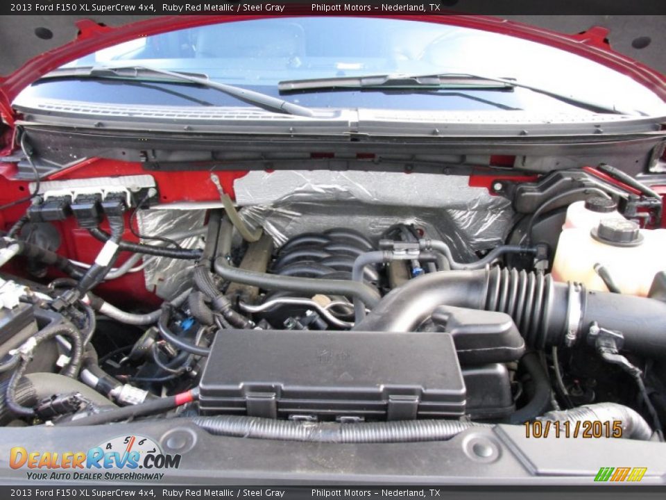 2013 Ford F150 XL SuperCrew 4x4 Ruby Red Metallic / Steel Gray Photo #22