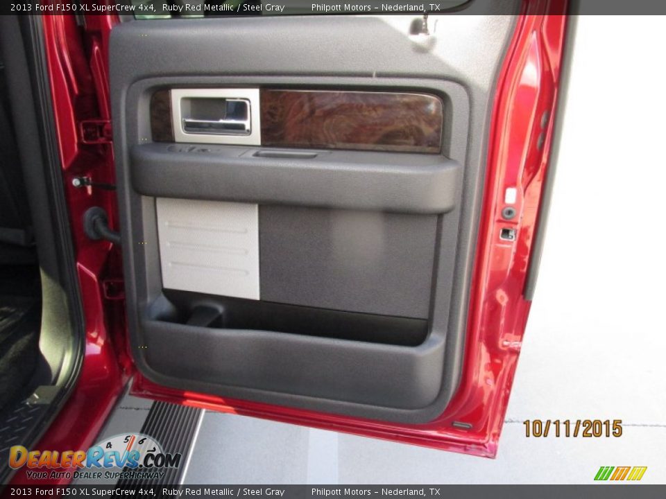 2013 Ford F150 XL SuperCrew 4x4 Ruby Red Metallic / Steel Gray Photo #27