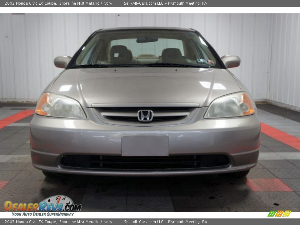 2003 Honda Civic EX Coupe Shoreline Mist Metallic / Ivory Photo #4