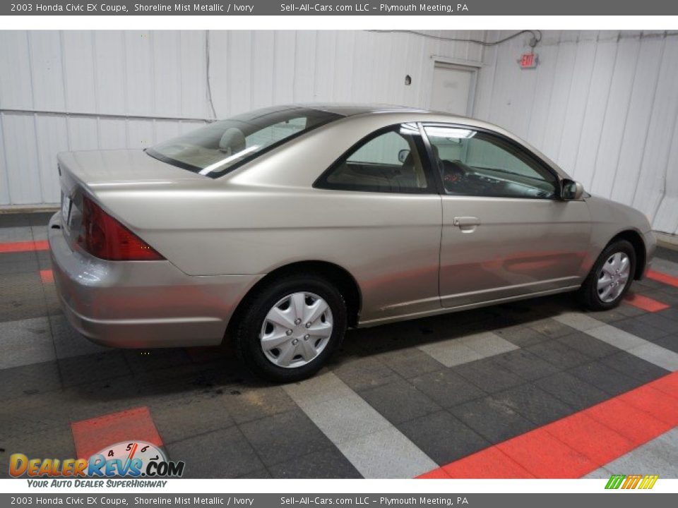 2003 Honda Civic EX Coupe Shoreline Mist Metallic / Ivory Photo #7