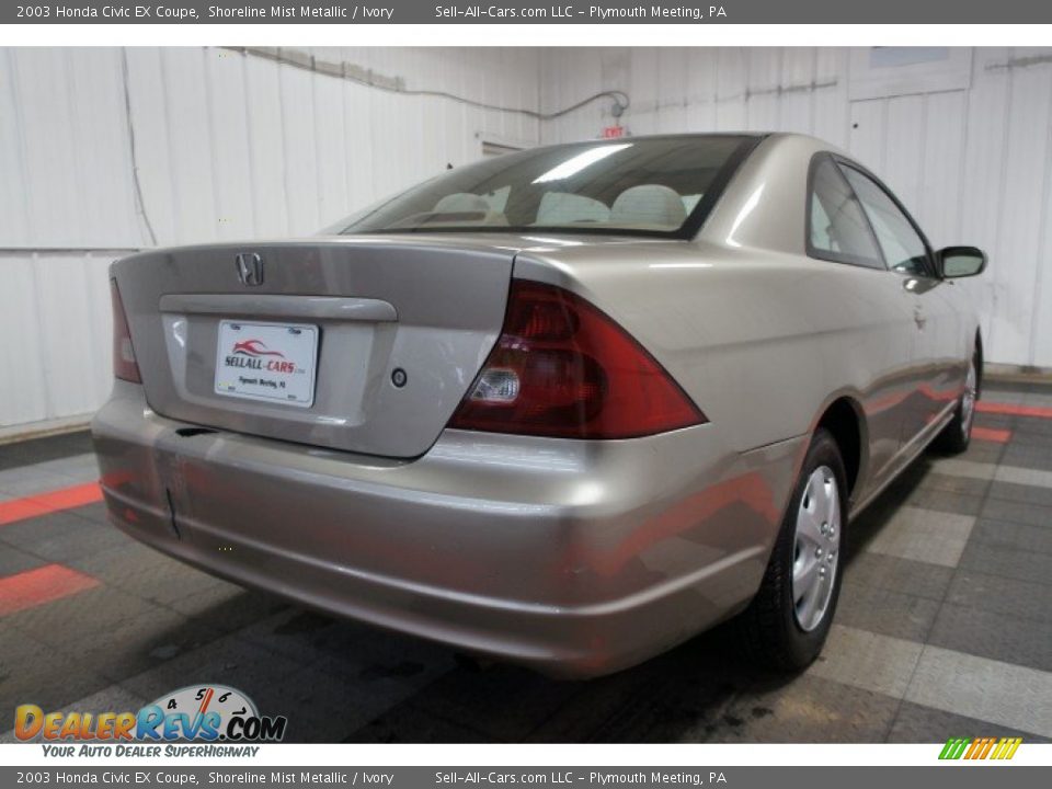 2003 Honda Civic EX Coupe Shoreline Mist Metallic / Ivory Photo #8