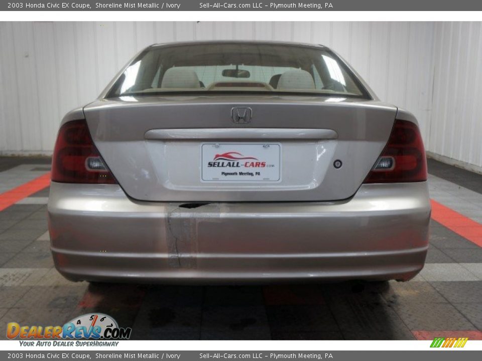 2003 Honda Civic EX Coupe Shoreline Mist Metallic / Ivory Photo #9