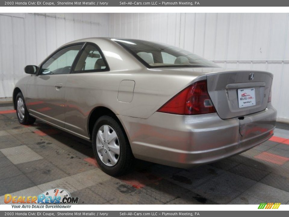 2003 Honda Civic EX Coupe Shoreline Mist Metallic / Ivory Photo #10