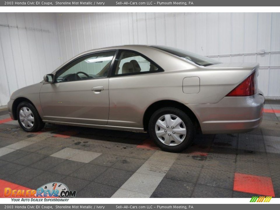 2003 Honda Civic EX Coupe Shoreline Mist Metallic / Ivory Photo #11