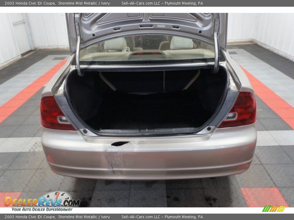 2003 Honda Civic EX Coupe Shoreline Mist Metallic / Ivory Photo #16