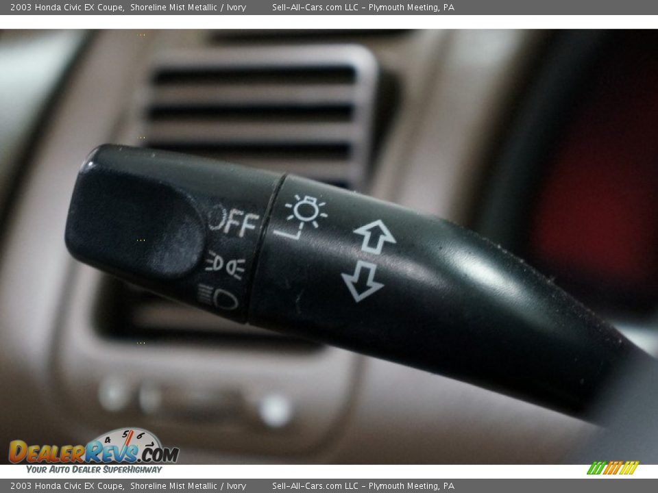 2003 Honda Civic EX Coupe Shoreline Mist Metallic / Ivory Photo #21