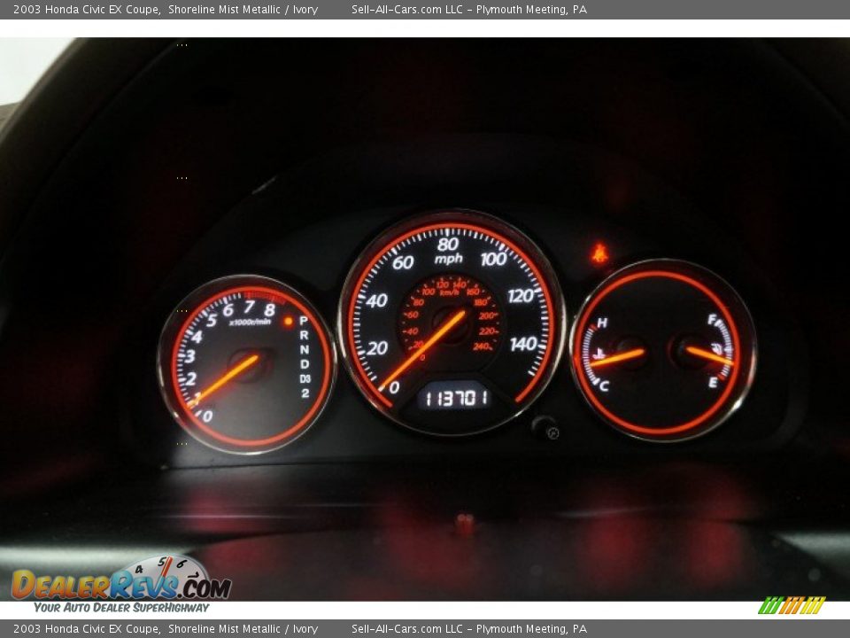 2003 Honda Civic EX Coupe Shoreline Mist Metallic / Ivory Photo #24